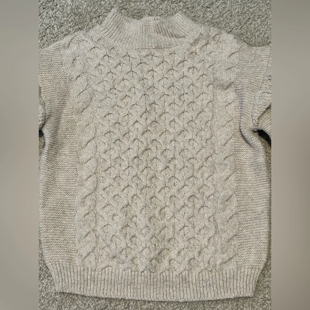 Old Navy Oatmeal Toddler Mock Neck Knit Sweater